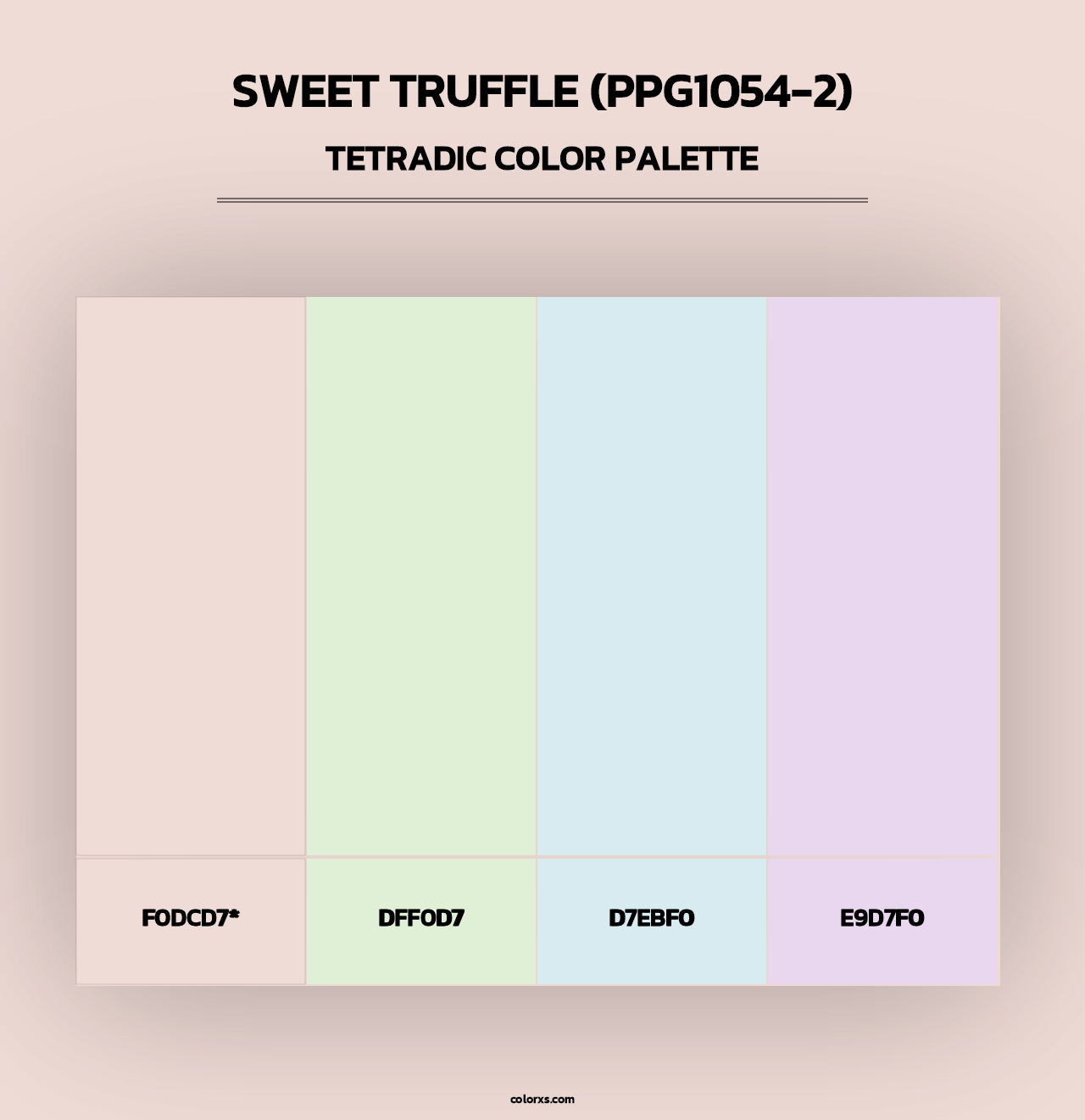 Sweet Truffle (PPG1054-2) - Tetradic Color Palette