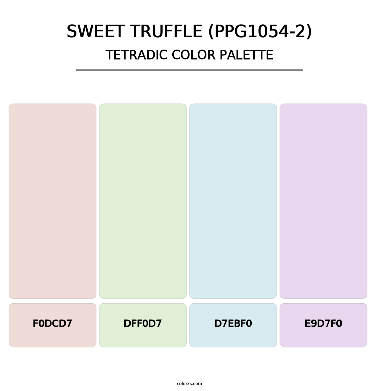 Sweet Truffle (PPG1054-2) - Tetradic Color Palette