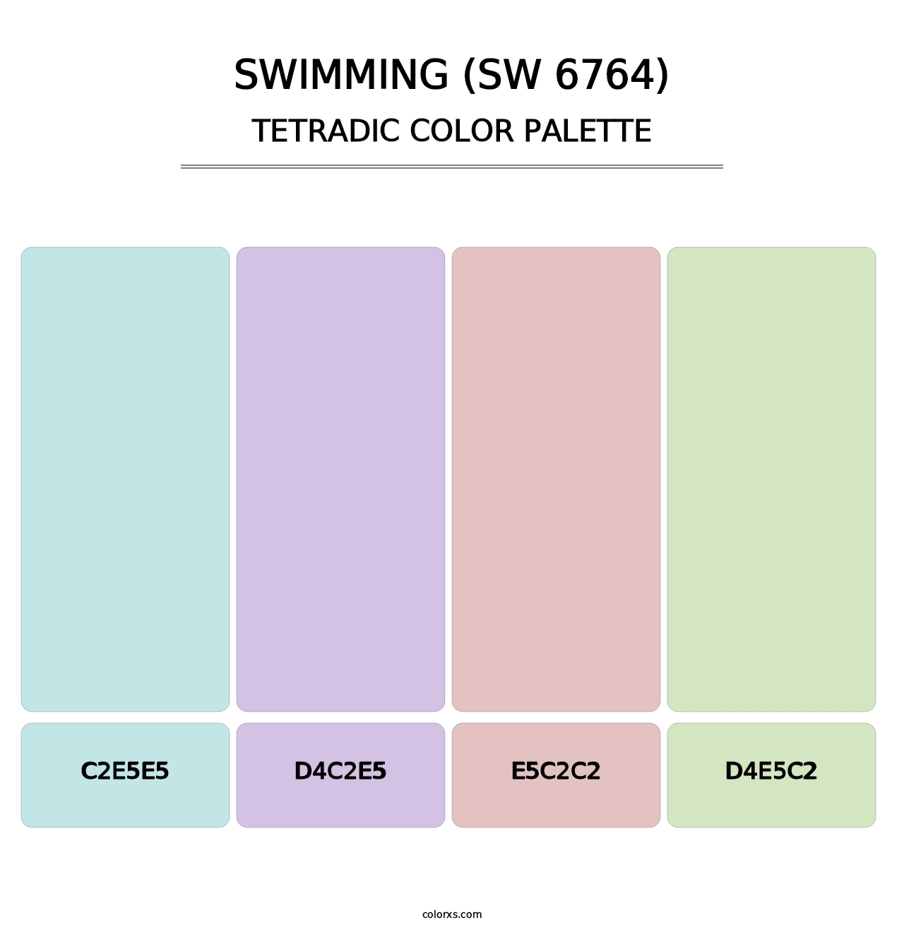 Swimming (SW 6764) - Tetradic Color Palette