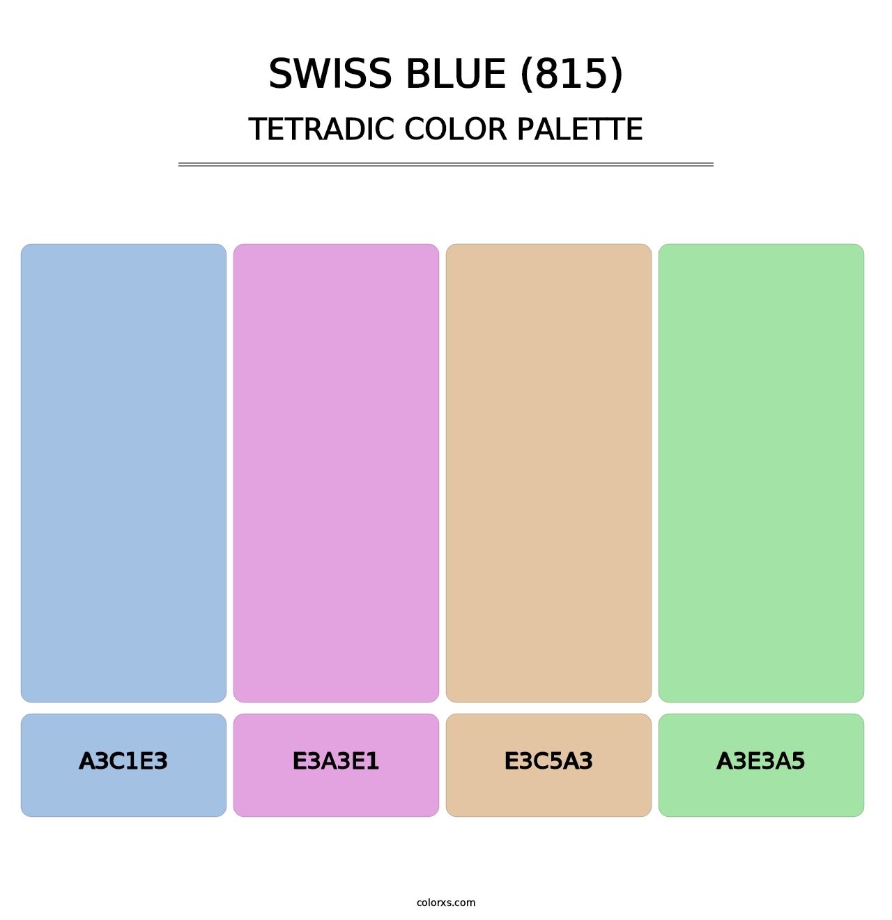 Swiss Blue (815) - Tetradic Color Palette