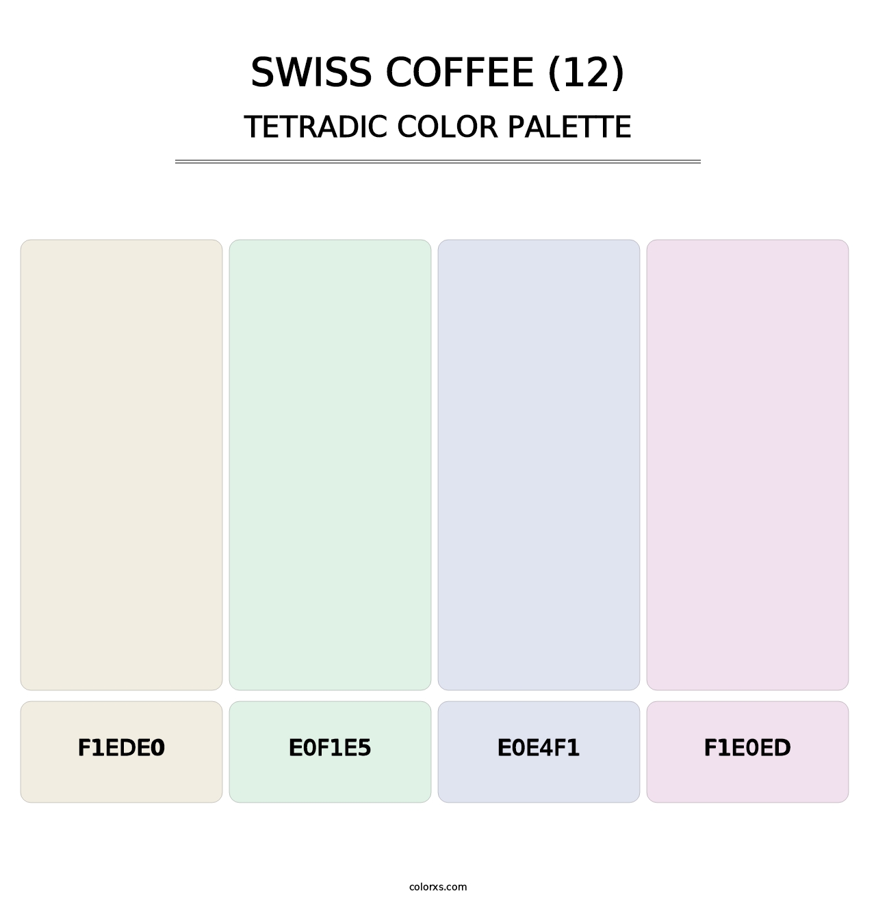 Swiss Coffee (12) - Tetradic Color Palette