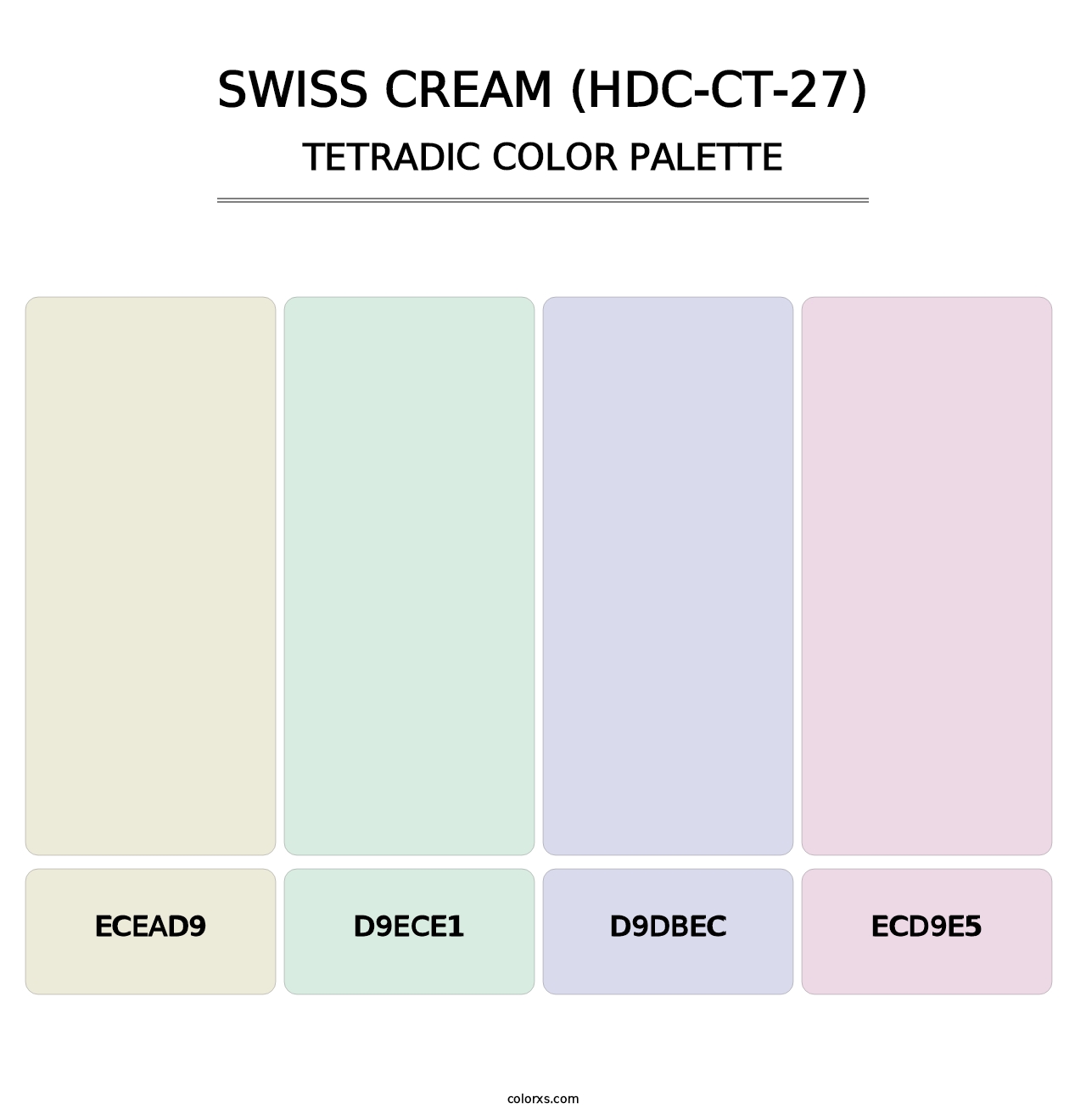 Swiss Cream (HDC-CT-27) - Tetradic Color Palette
