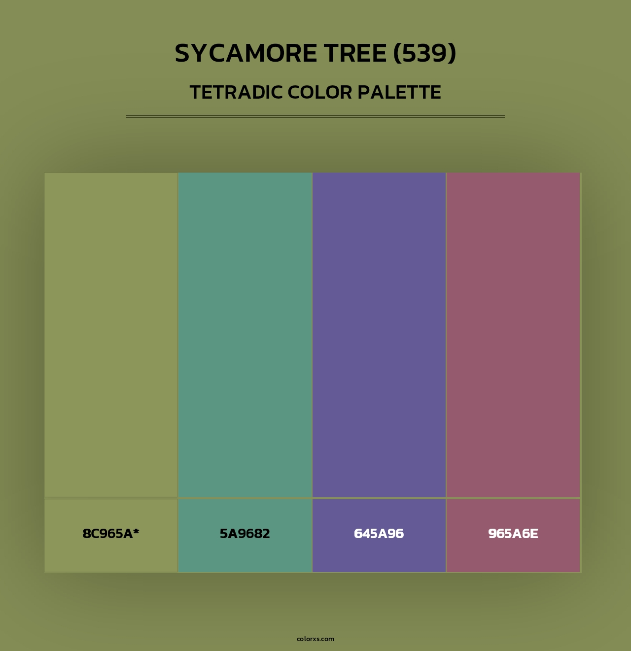 Sycamore Tree (539) - Tetradic Color Palette