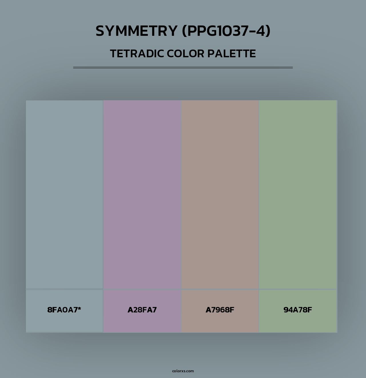 Symmetry (PPG1037-4) - Tetradic Color Palette