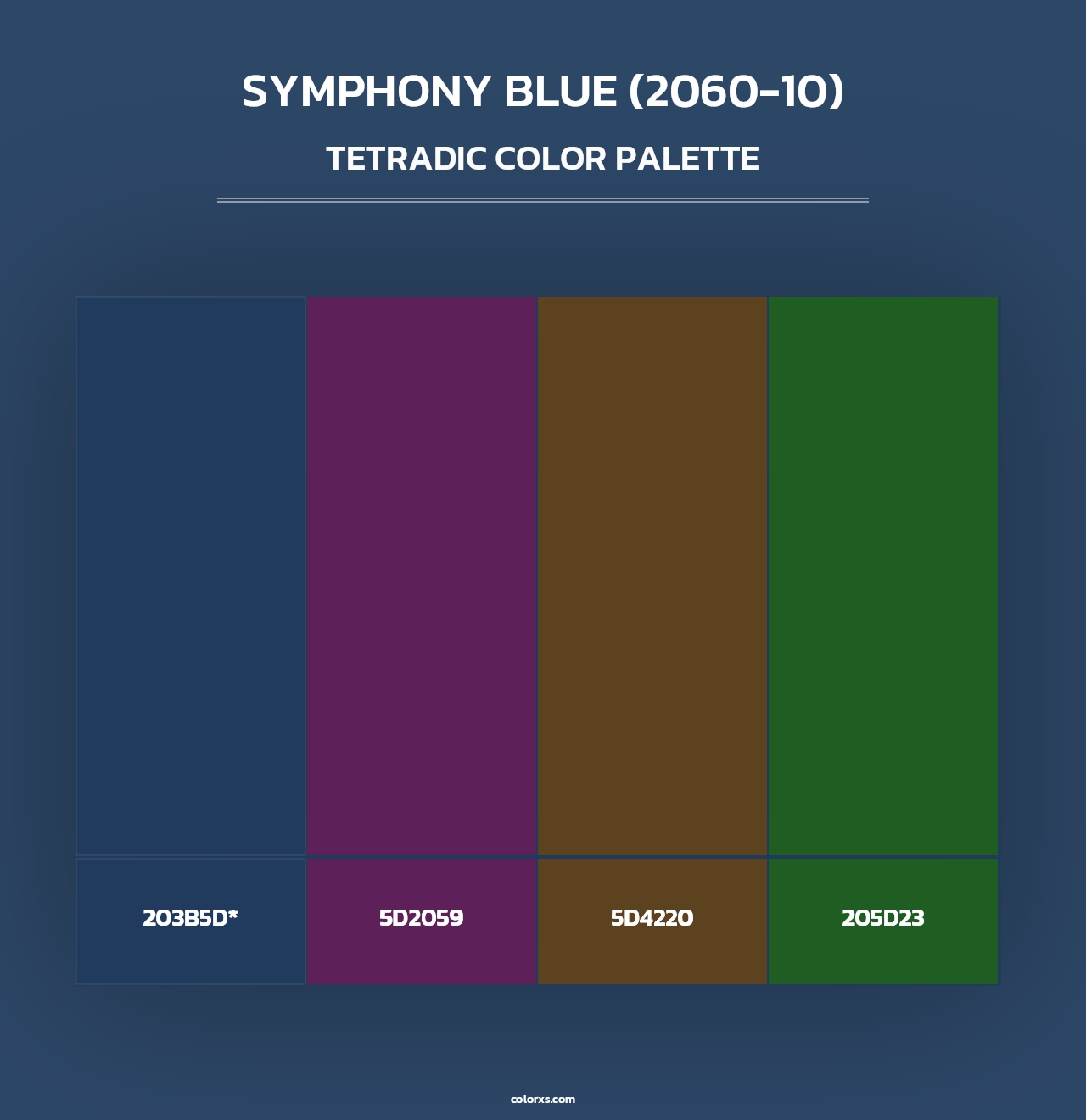 Symphony Blue (2060-10) - Tetradic Color Palette