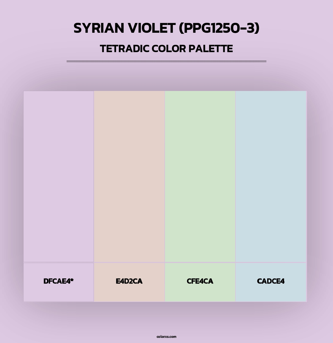 Syrian Violet (PPG1250-3) - Tetradic Color Palette