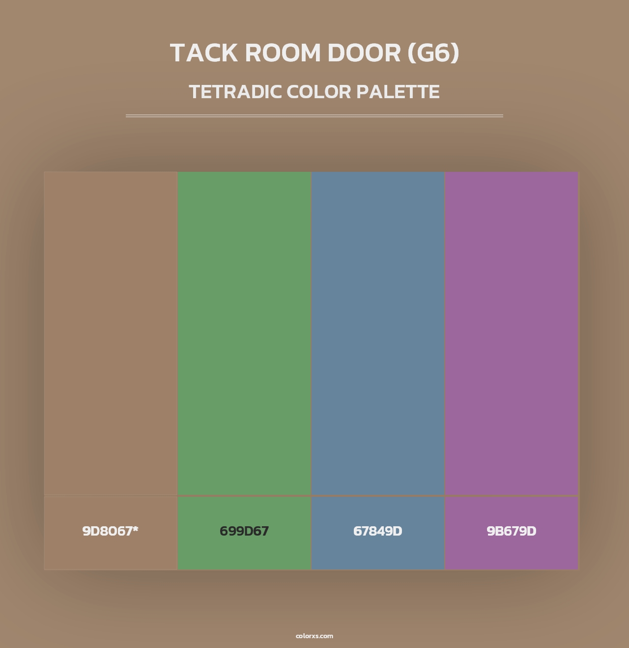 Tack Room Door (G6) - Tetradic Color Palette