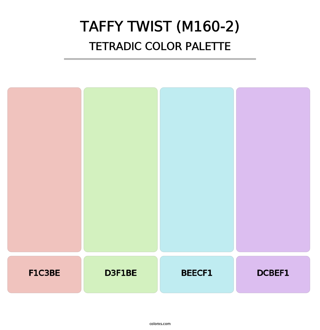 Taffy Twist (M160-2) - Tetradic Color Palette