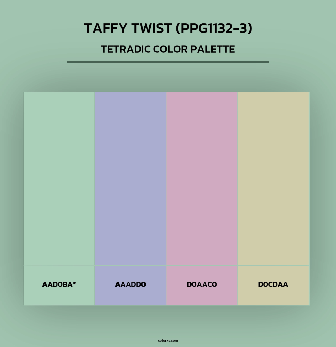 Taffy Twist (PPG1132-3) - Tetradic Color Palette
