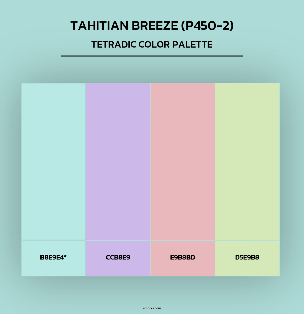 Tahitian Breeze (P450-2) - Tetradic Color Palette