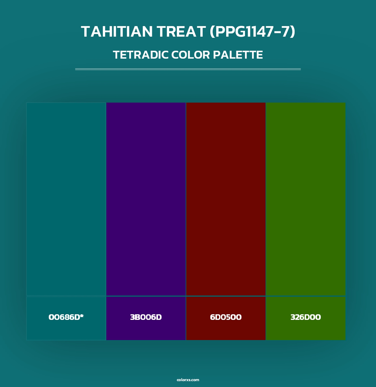 Tahitian Treat (PPG1147-7) - Tetradic Color Palette