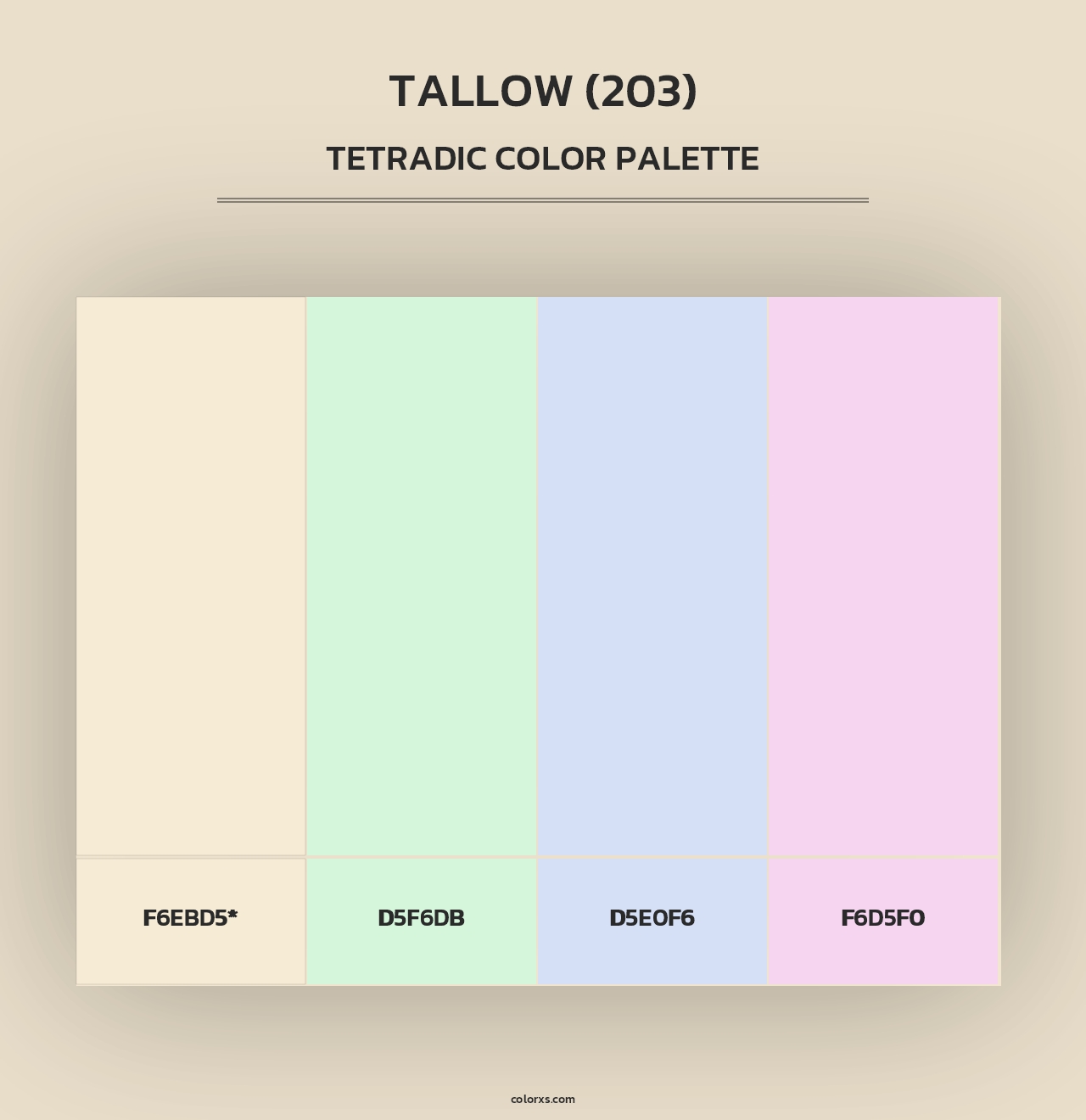 Tallow (203) - Tetradic Color Palette
