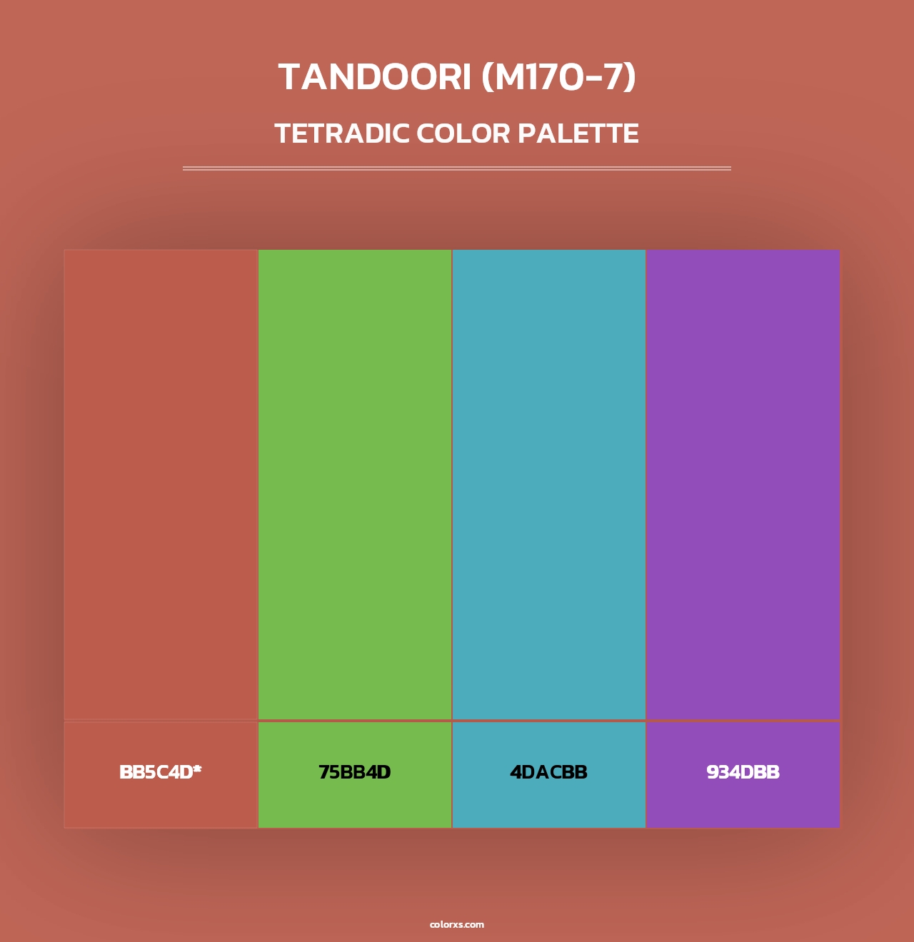 Tandoori (M170-7) - Tetradic Color Palette