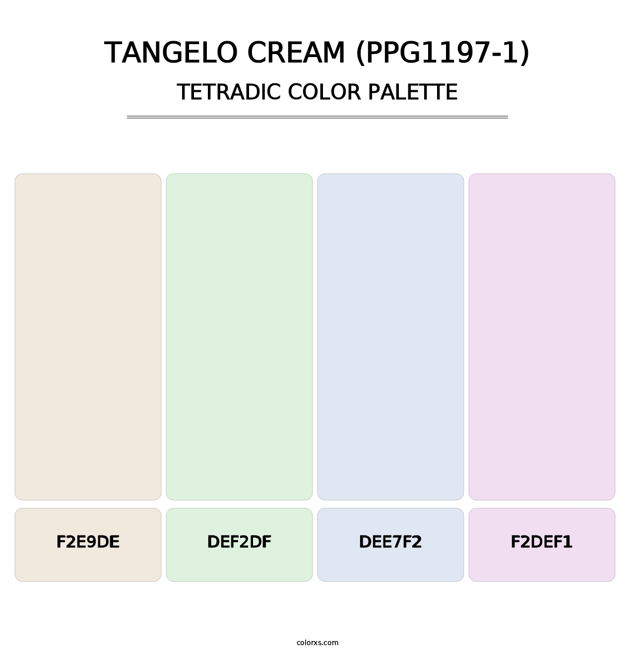 Tangelo Cream (PPG1197-1) - Tetradic Color Palette