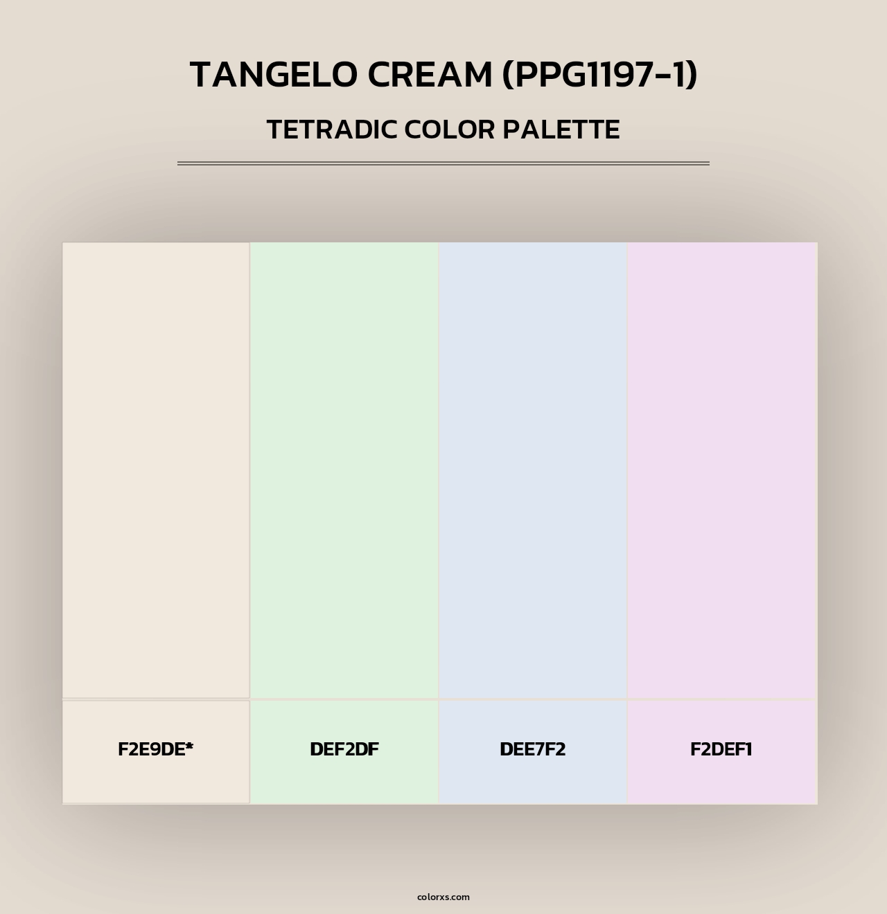 Tangelo Cream (PPG1197-1) - Tetradic Color Palette