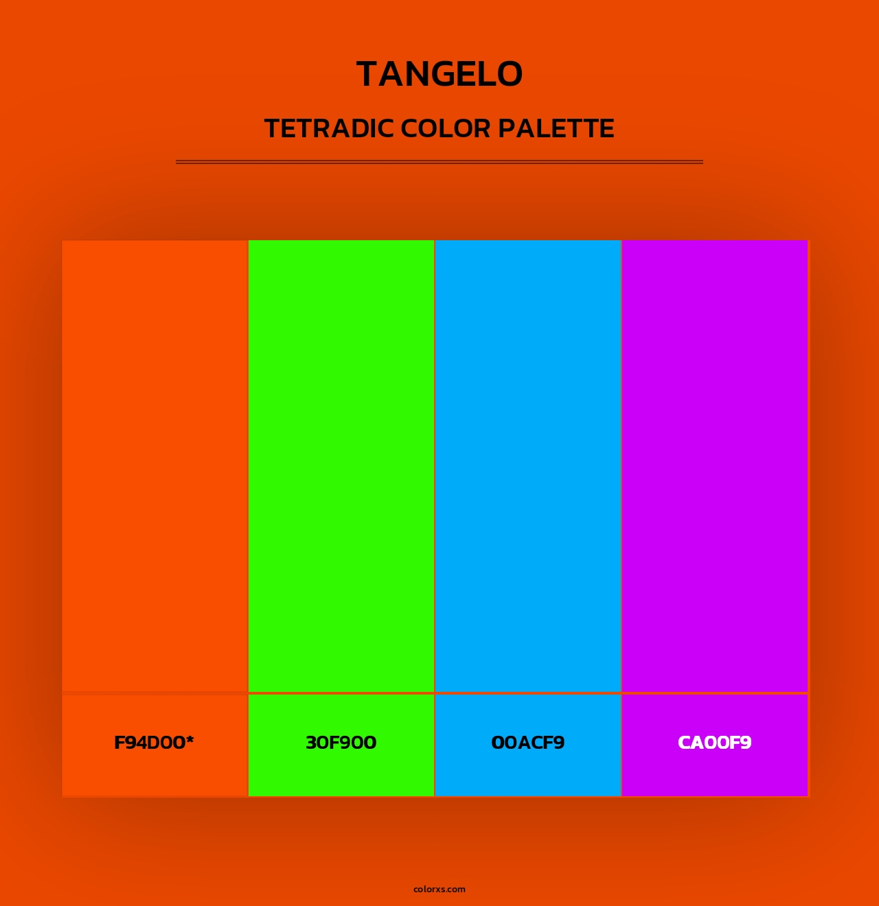 Tangelo - Tetradic Color Palette