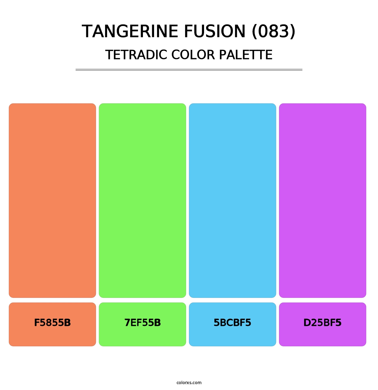 Tangerine Fusion (083) - Tetradic Color Palette