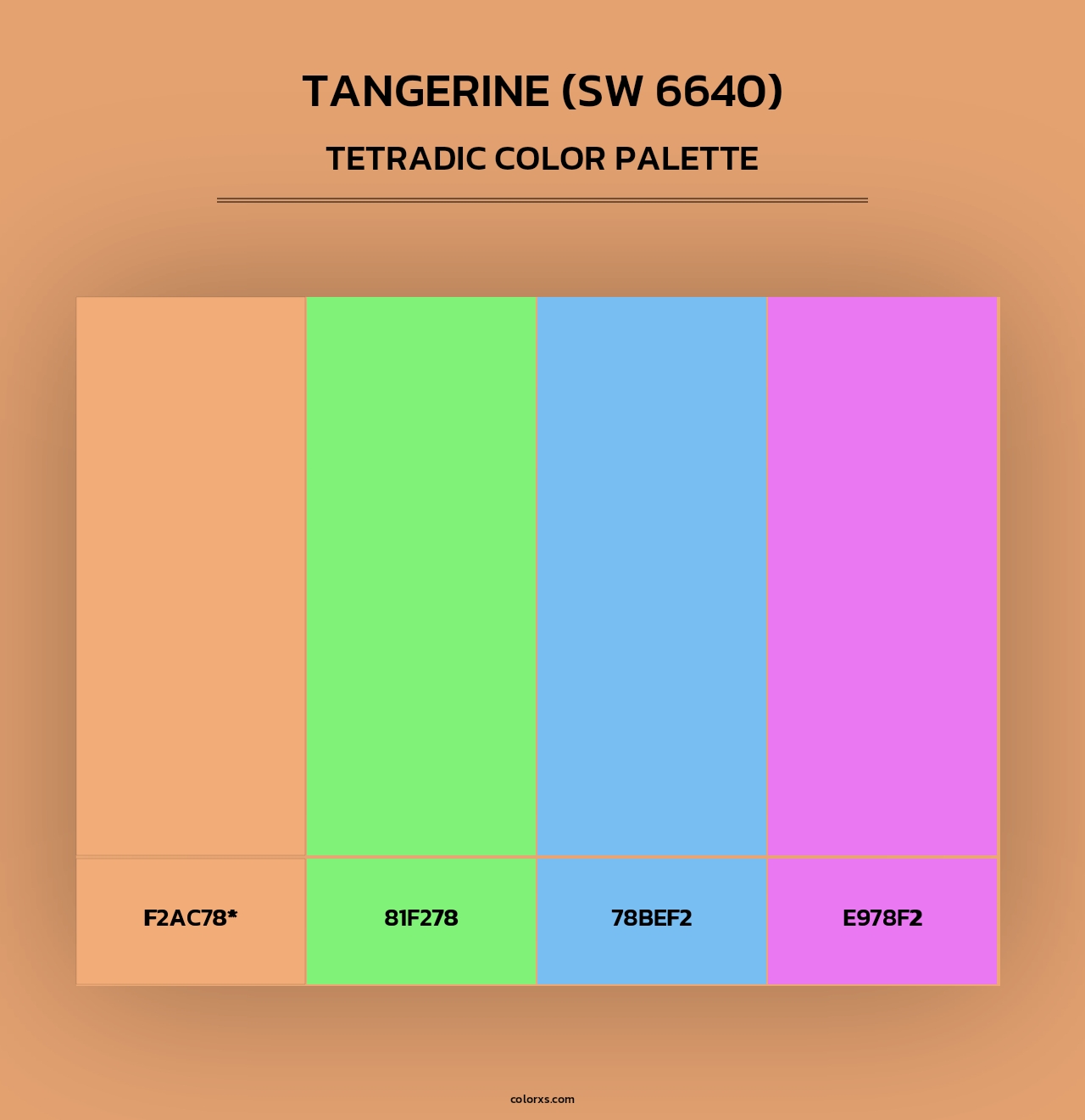 Tangerine (SW 6640) - Tetradic Color Palette
