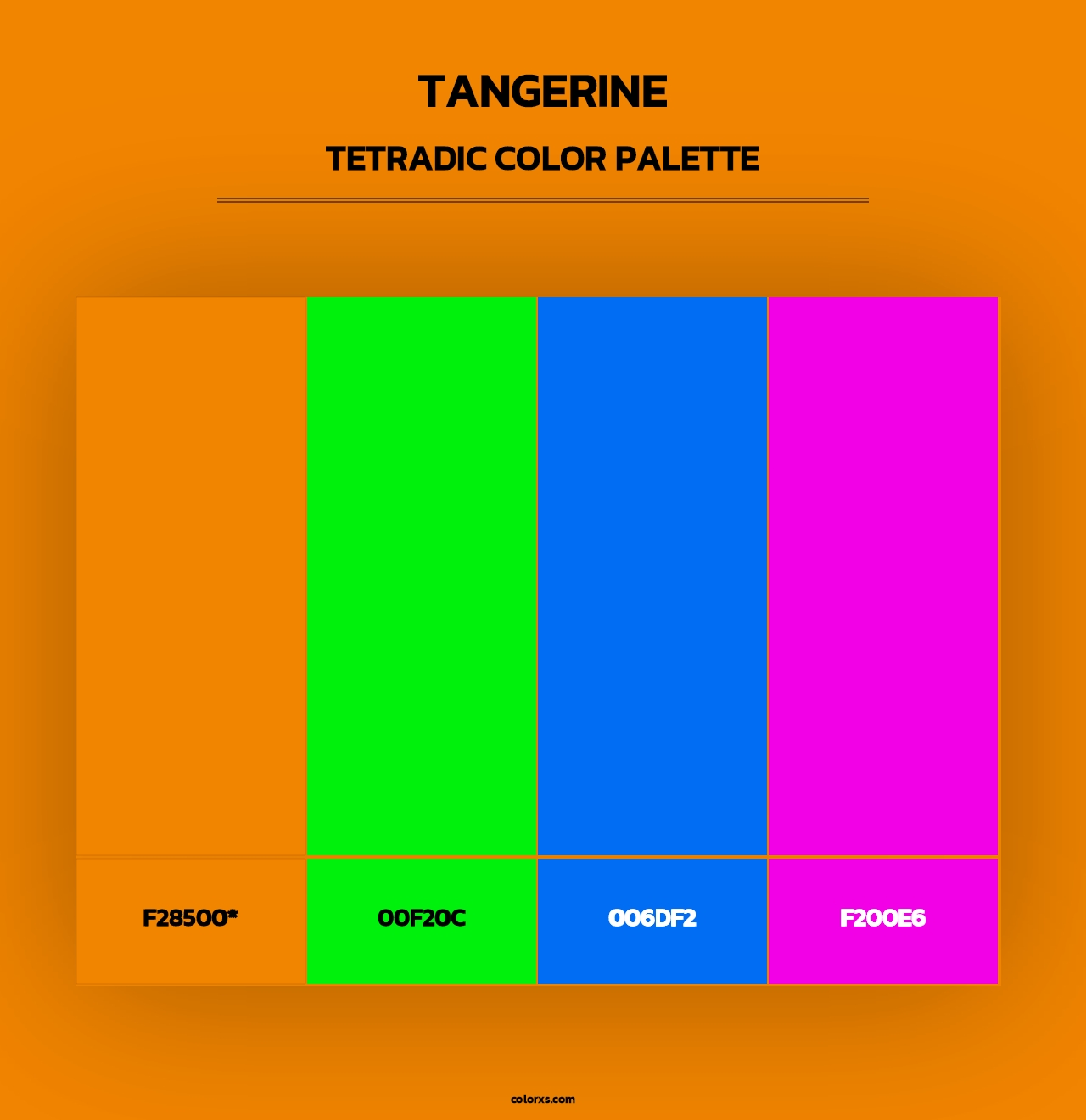Tangerine - Tetradic Color Palette