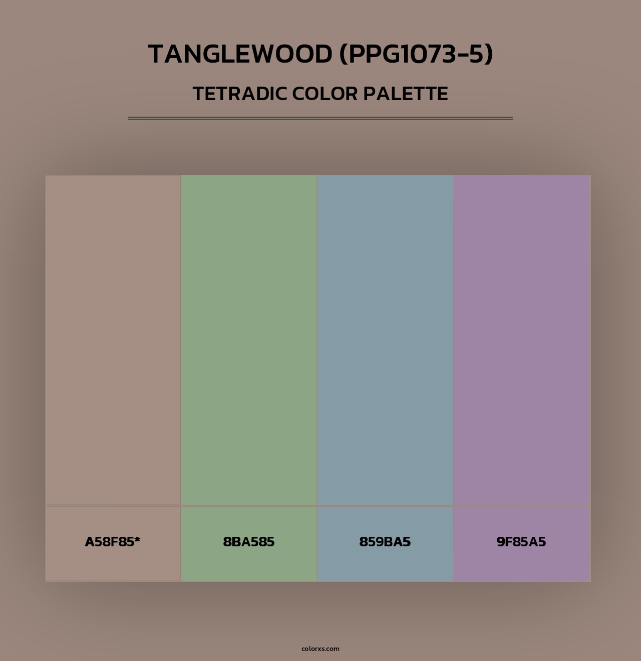 Tanglewood (PPG1073-5) - Tetradic Color Palette