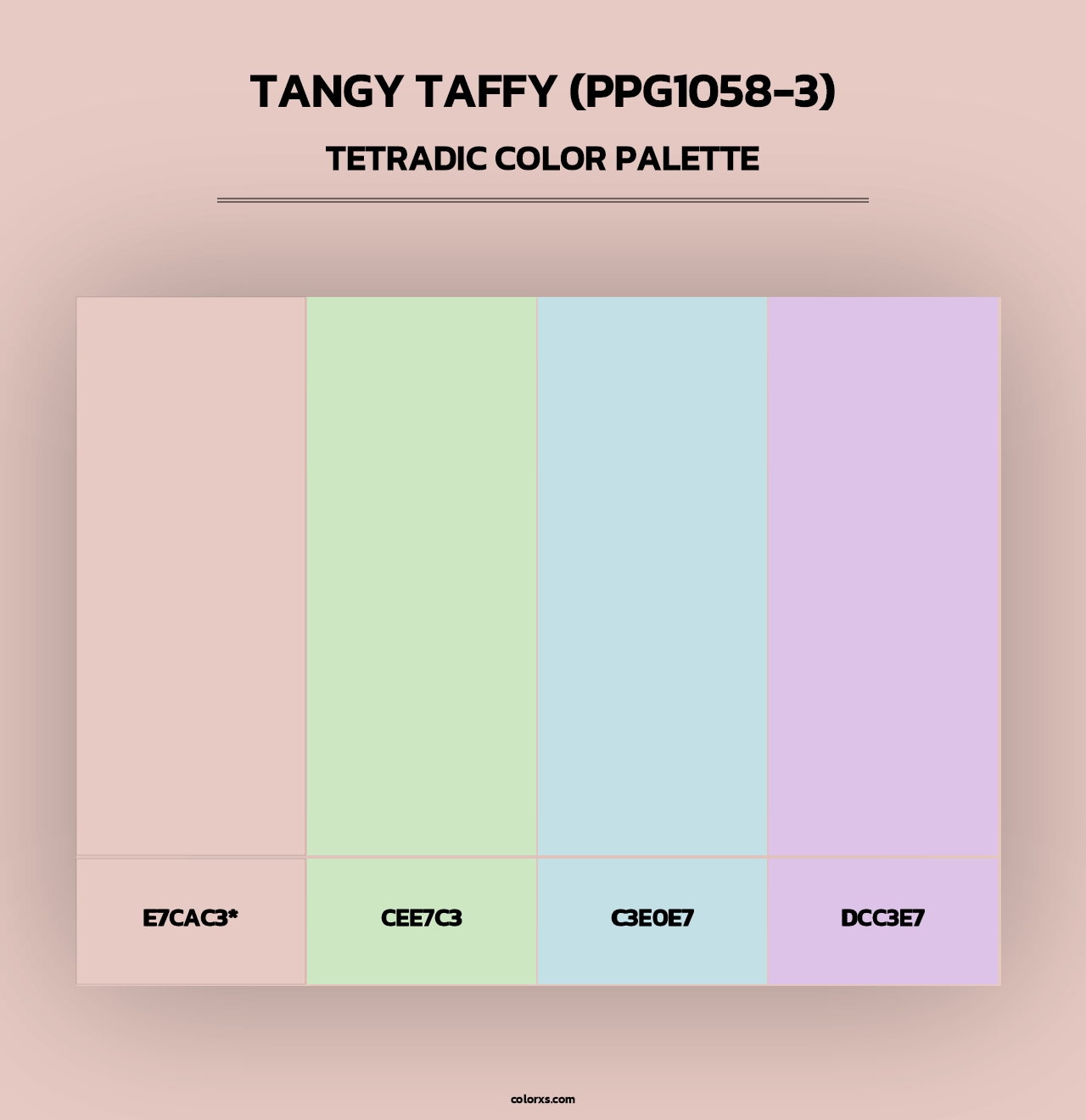 Tangy Taffy (PPG1058-3) - Tetradic Color Palette