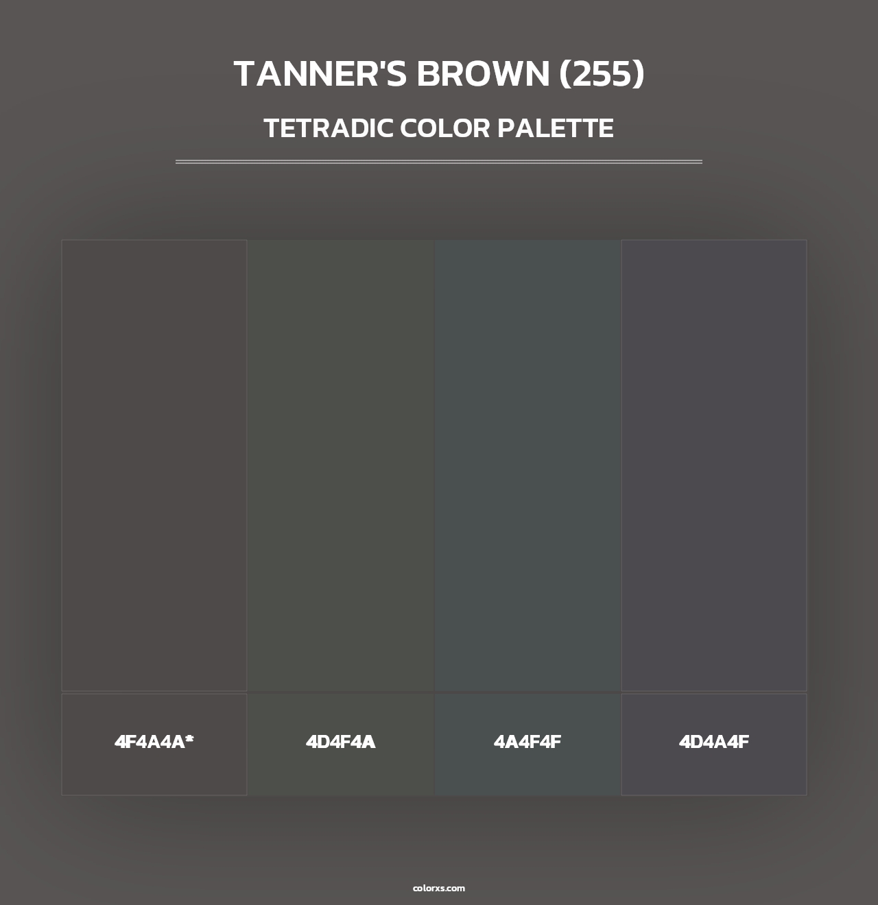 Tanner's Brown (255) - Tetradic Color Palette