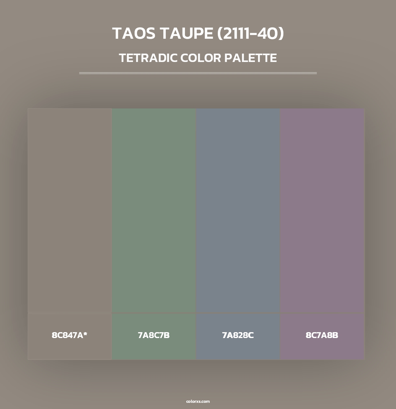 Taos Taupe (2111-40) - Tetradic Color Palette