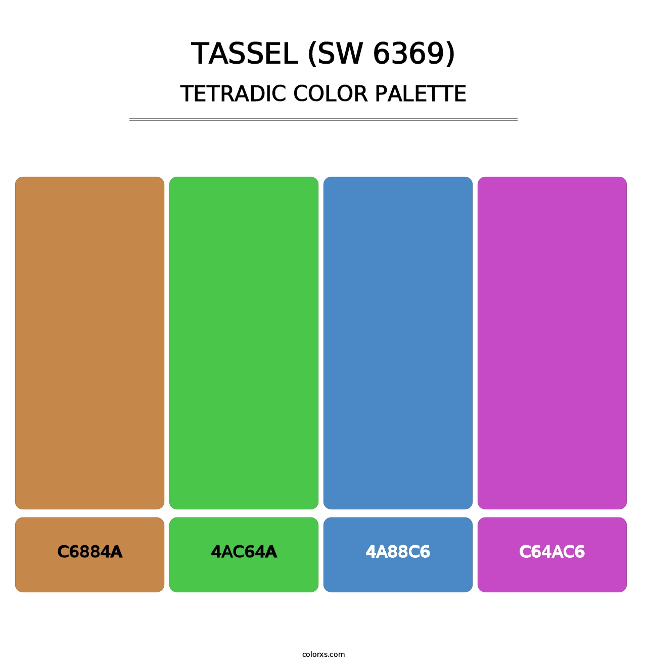 Tassel (SW 6369) - Tetradic Color Palette