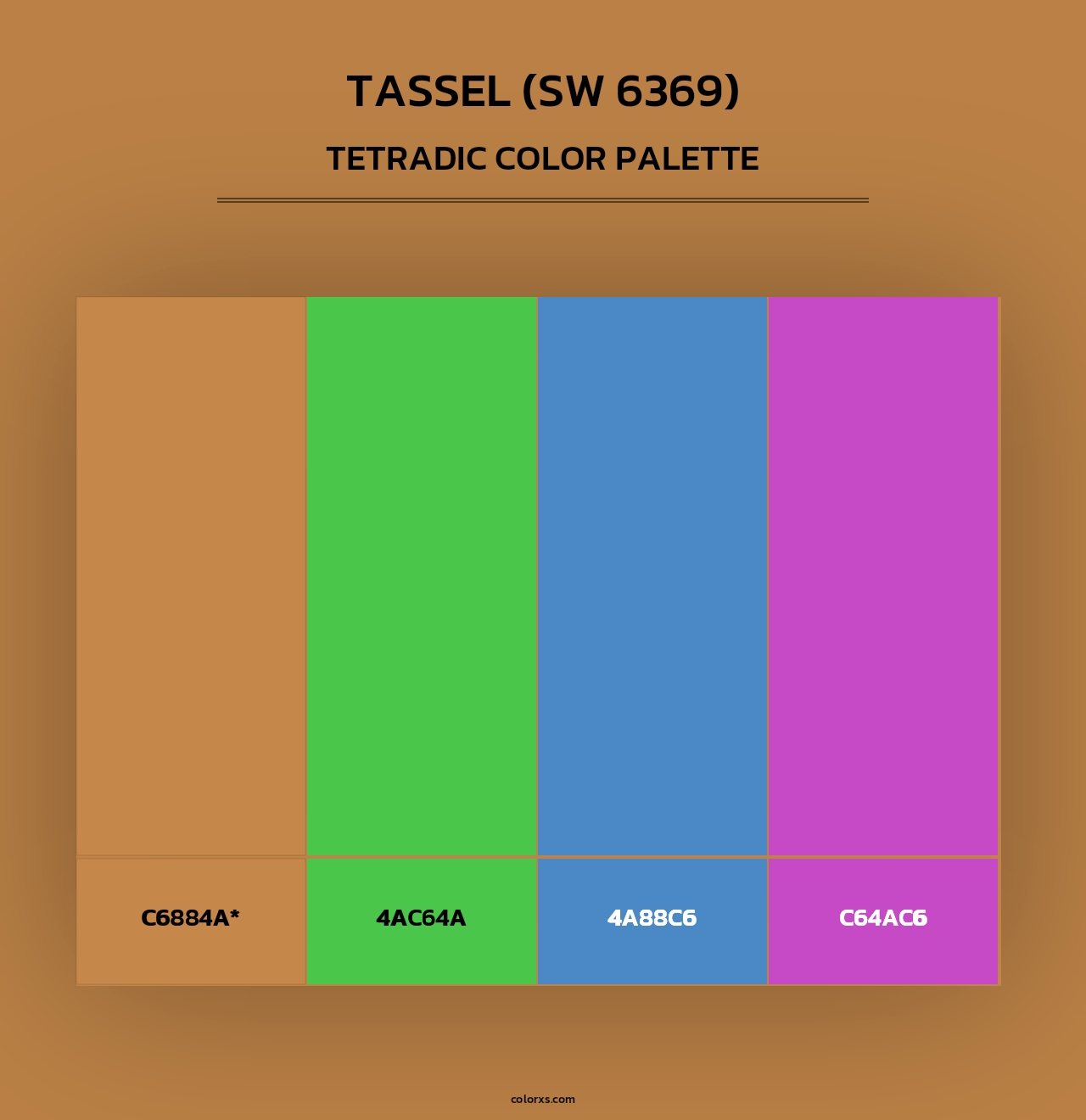Tassel (SW 6369) - Tetradic Color Palette