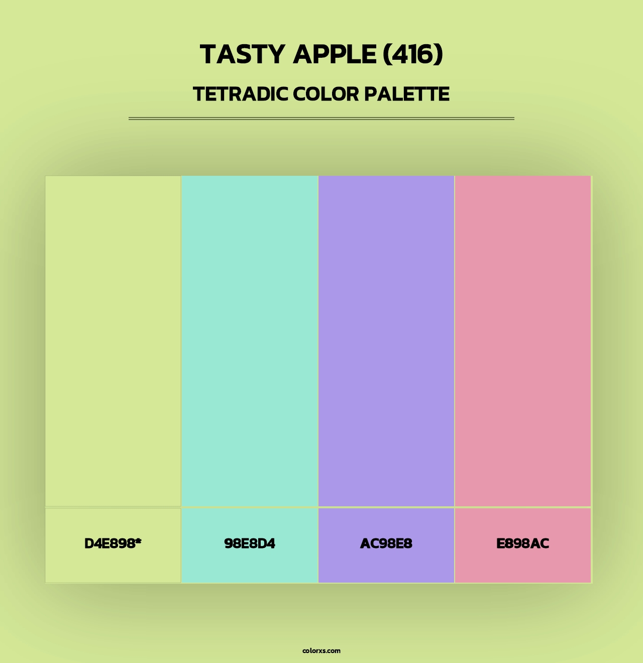 Tasty Apple (416) - Tetradic Color Palette