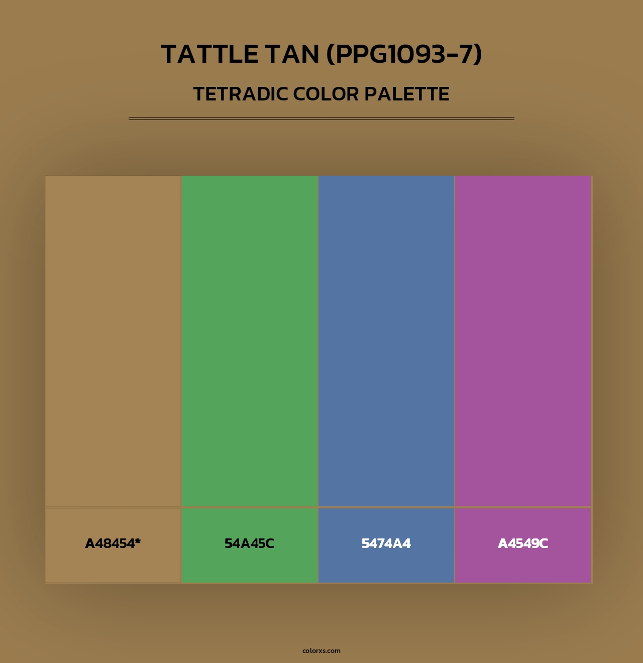 Tattle Tan (PPG1093-7) - Tetradic Color Palette