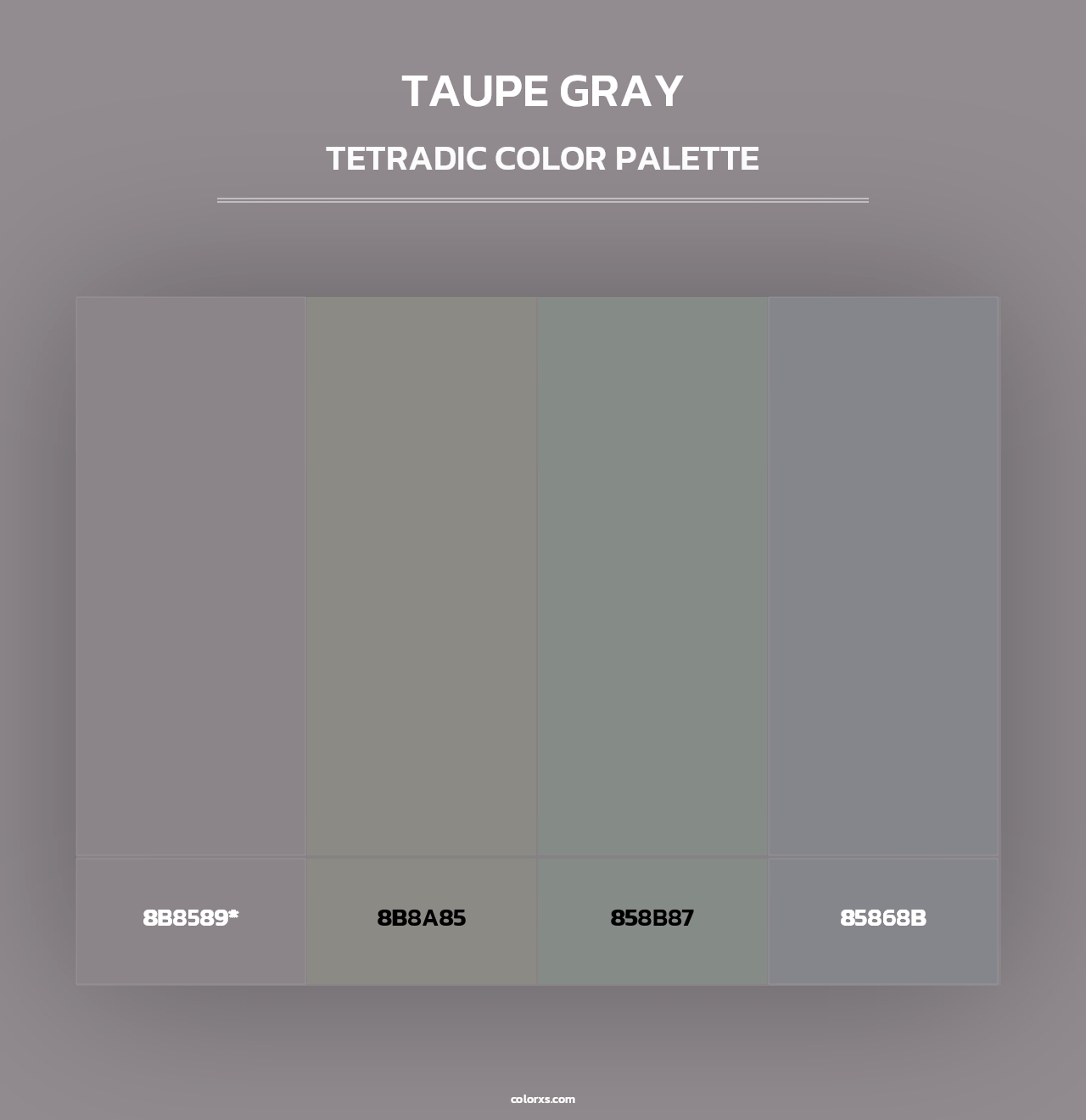 Taupe Gray - Tetradic Color Palette