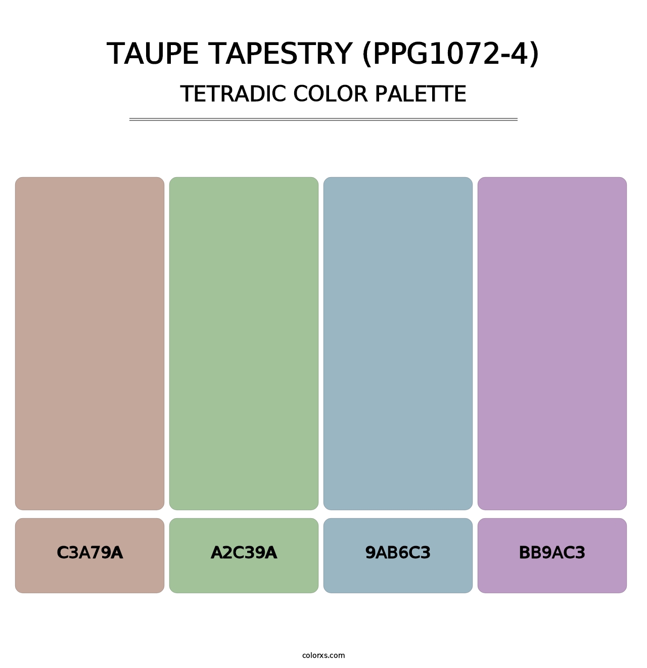 Taupe Tapestry (PPG1072-4) - Tetradic Color Palette