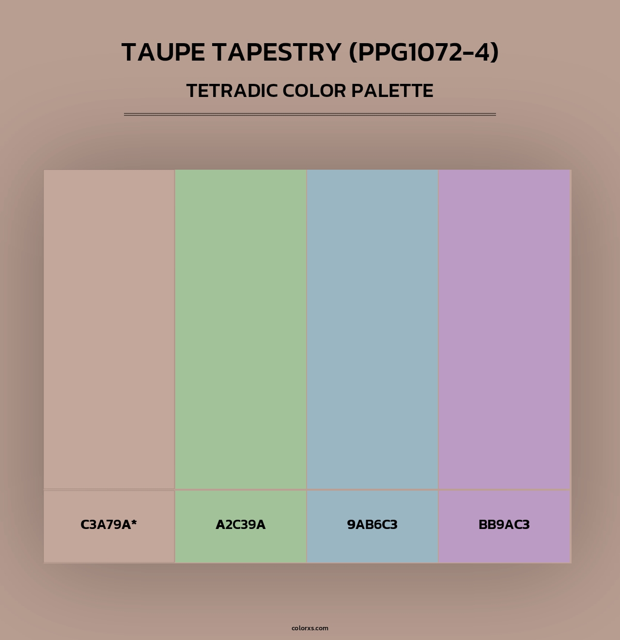 Taupe Tapestry (PPG1072-4) - Tetradic Color Palette