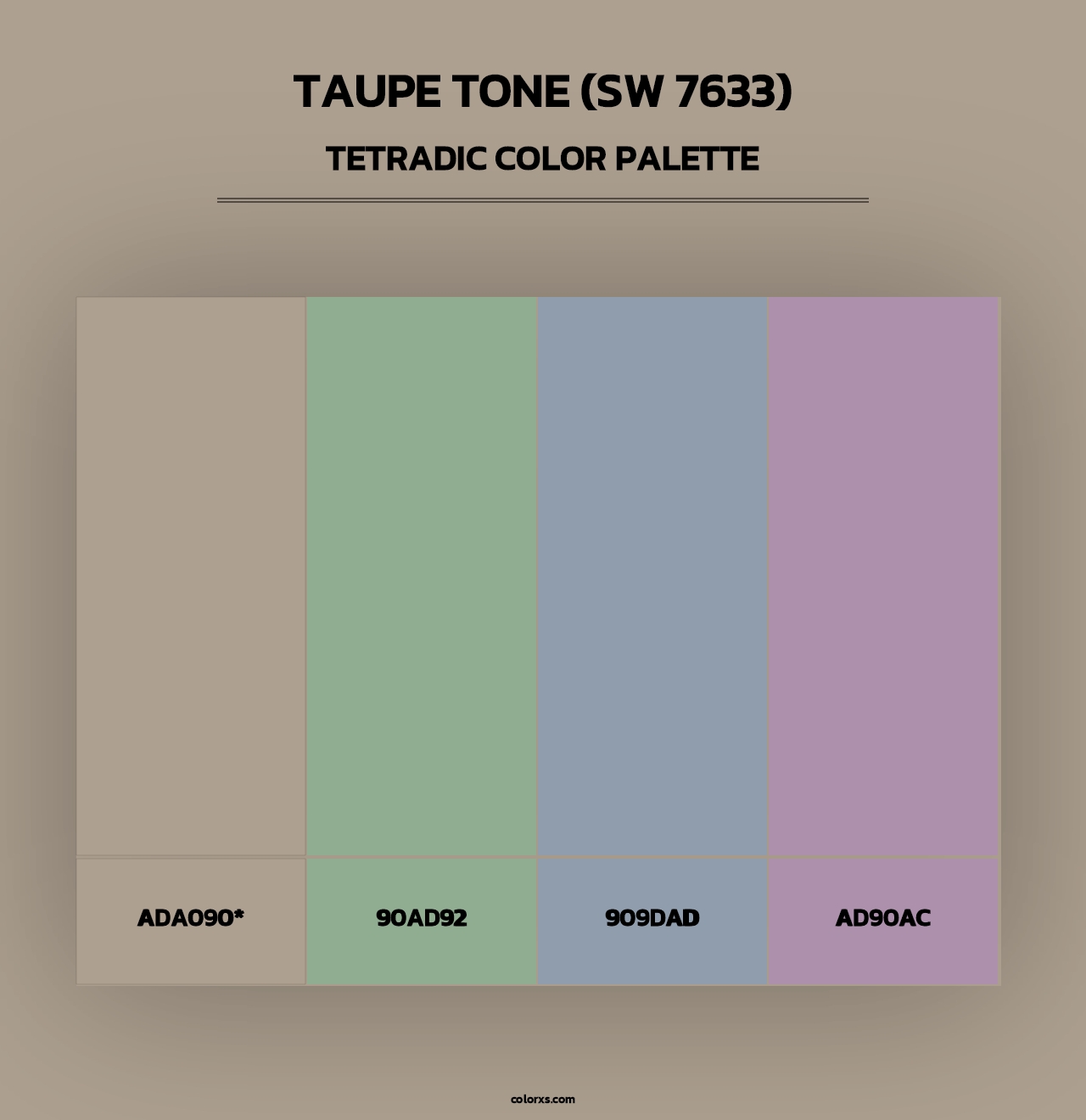 Taupe Tone (SW 7633) - Tetradic Color Palette