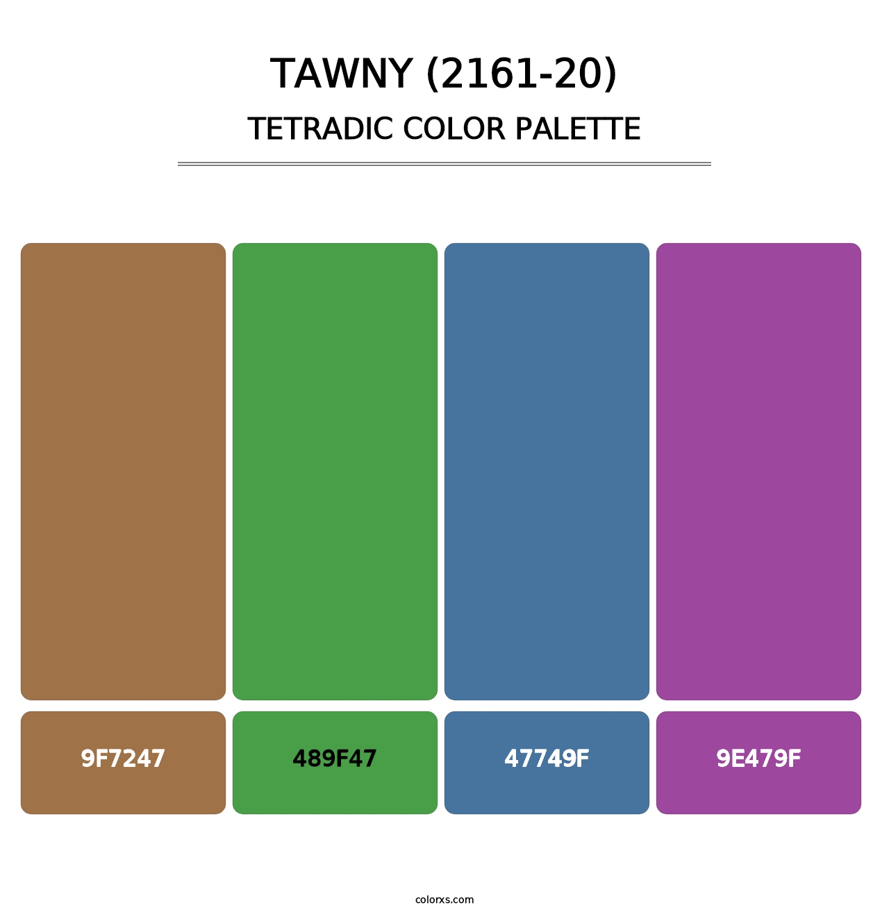 Tawny (2161-20) - Tetradic Color Palette