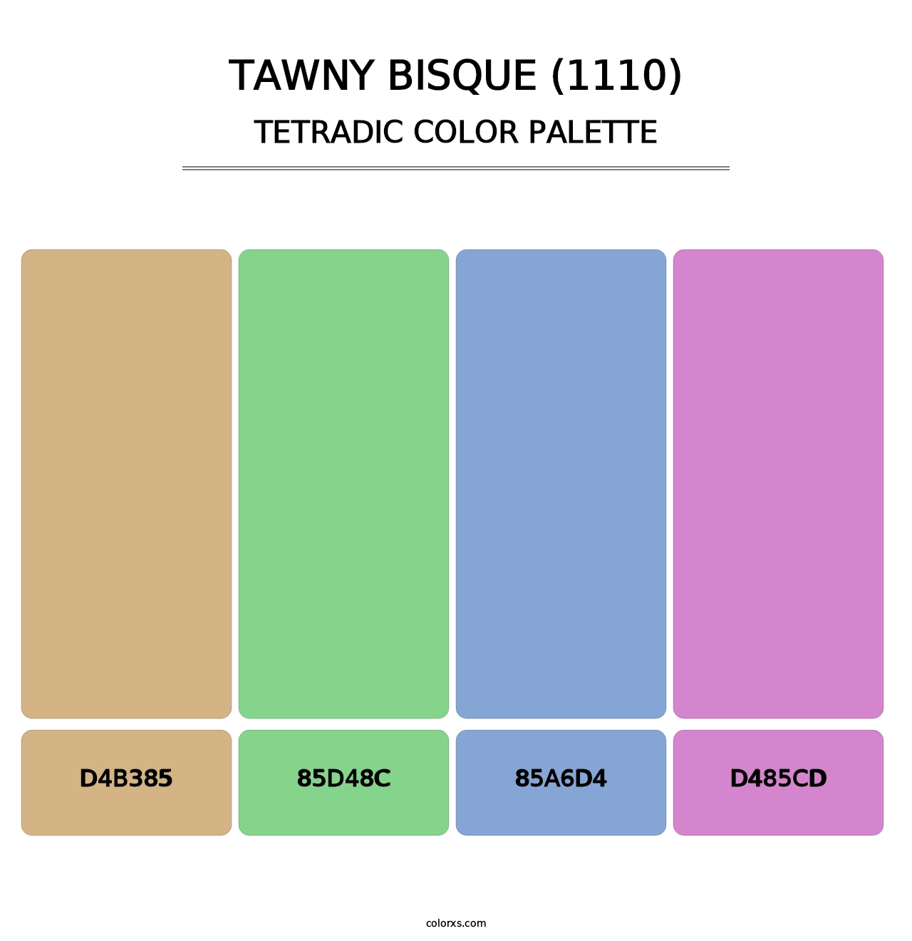 Tawny Bisque (1110) - Tetradic Color Palette