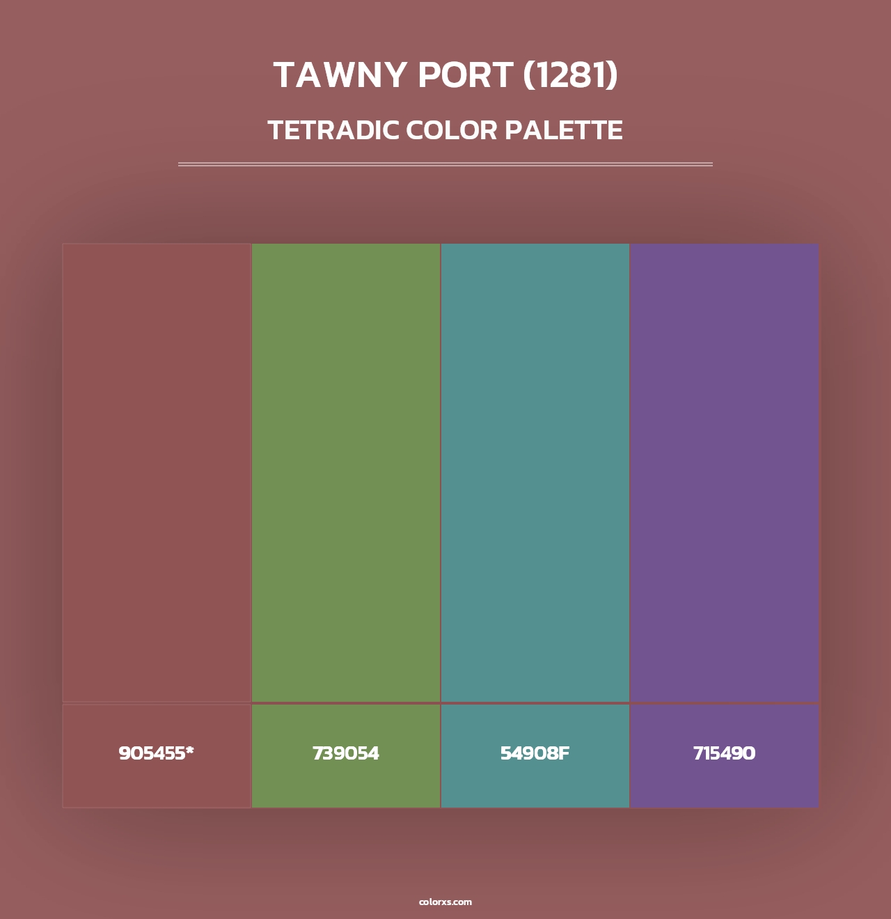 Tawny Port (1281) - Tetradic Color Palette
