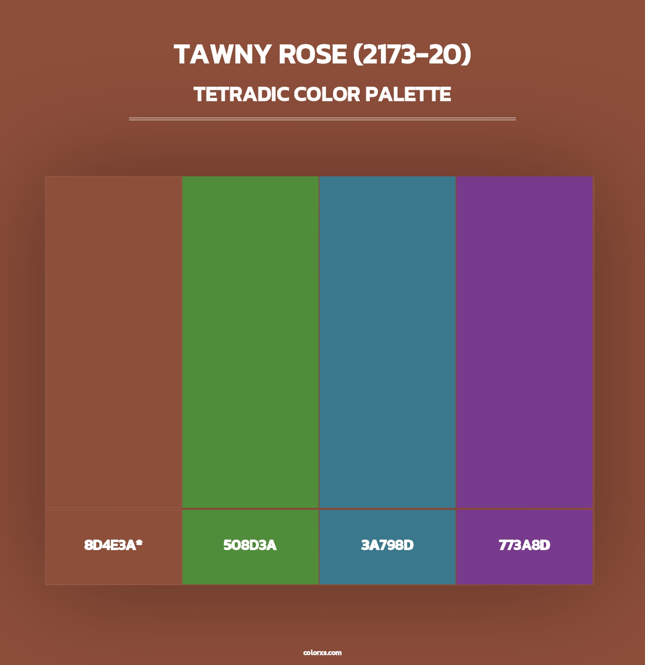 Tawny Rose (2173-20) - Tetradic Color Palette