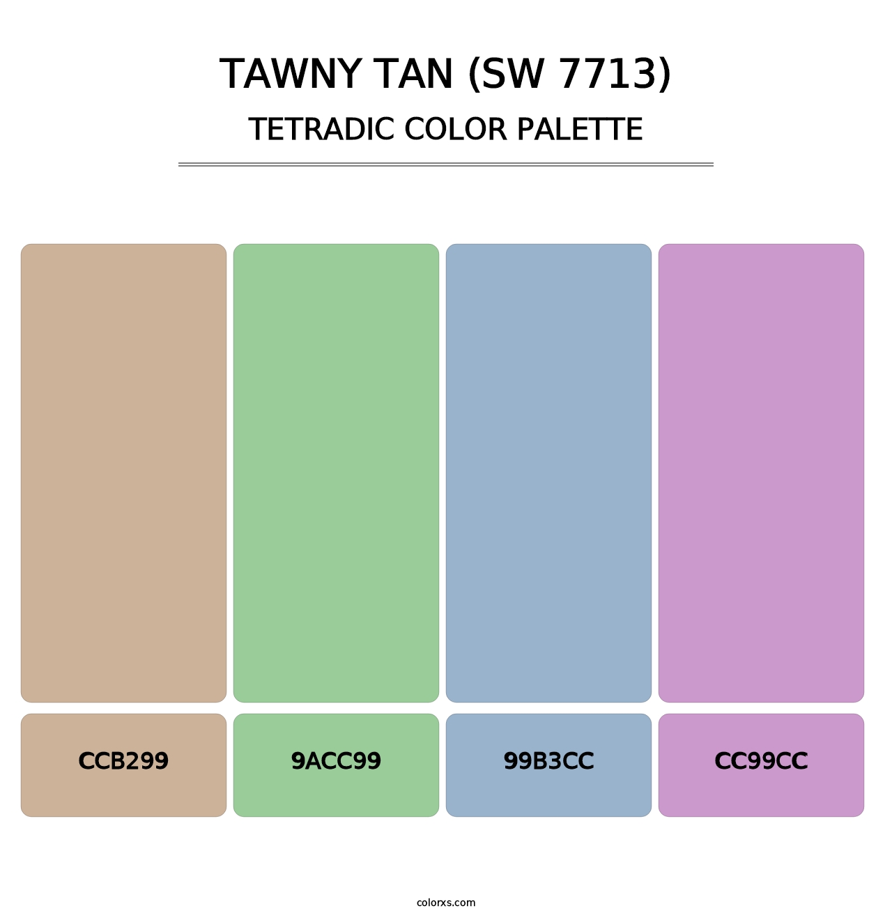 Tawny Tan (SW 7713) - Tetradic Color Palette