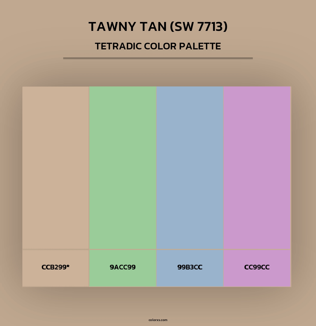 Tawny Tan (SW 7713) - Tetradic Color Palette