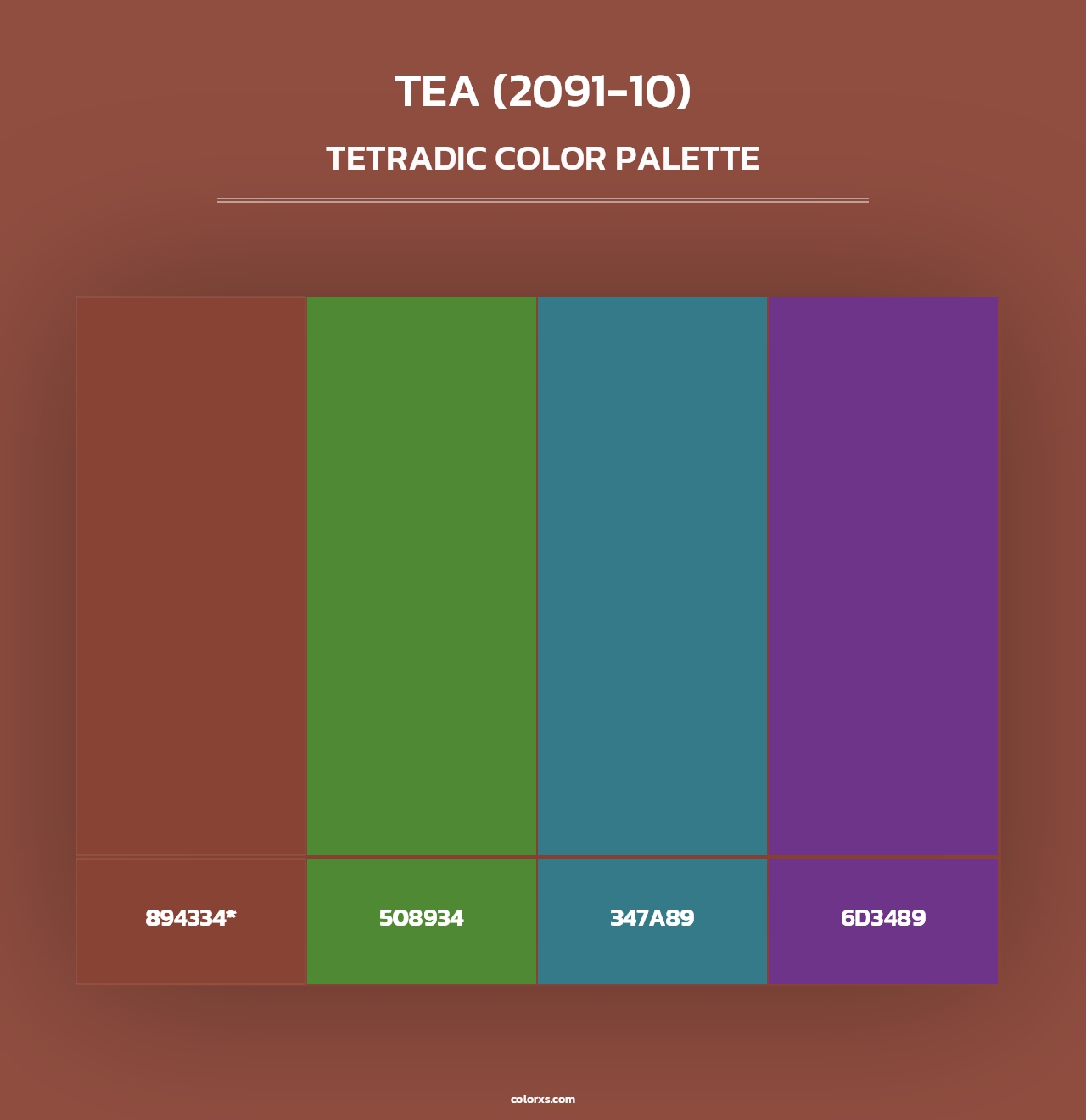 Tea (2091-10) - Tetradic Color Palette