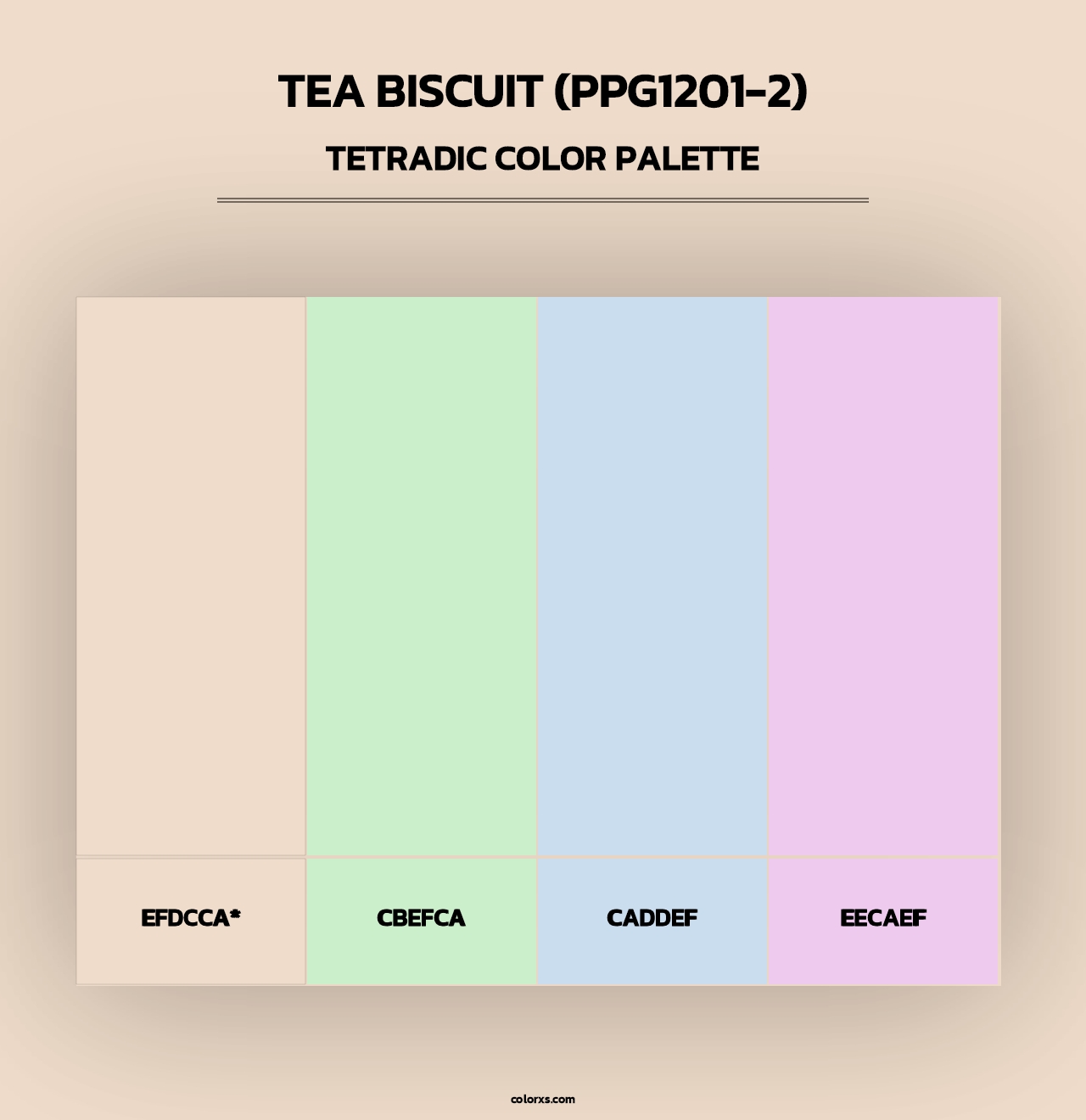 Tea Biscuit (PPG1201-2) - Tetradic Color Palette