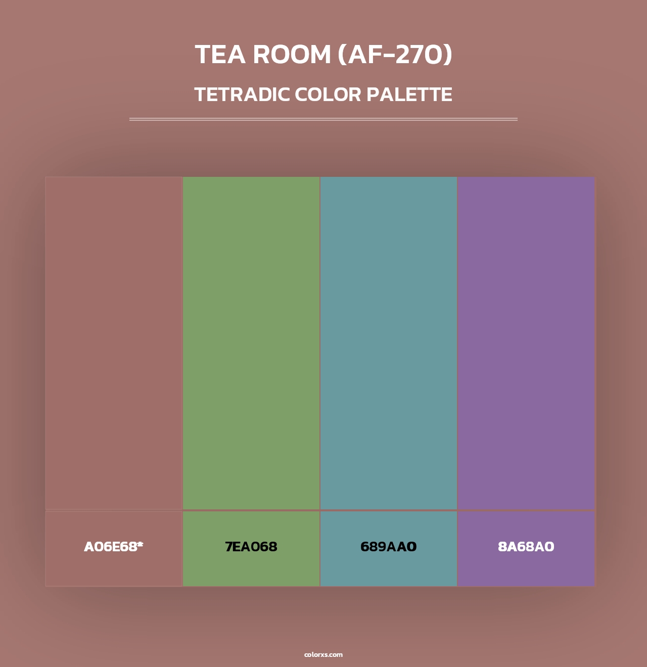 Tea Room (AF-270) - Tetradic Color Palette