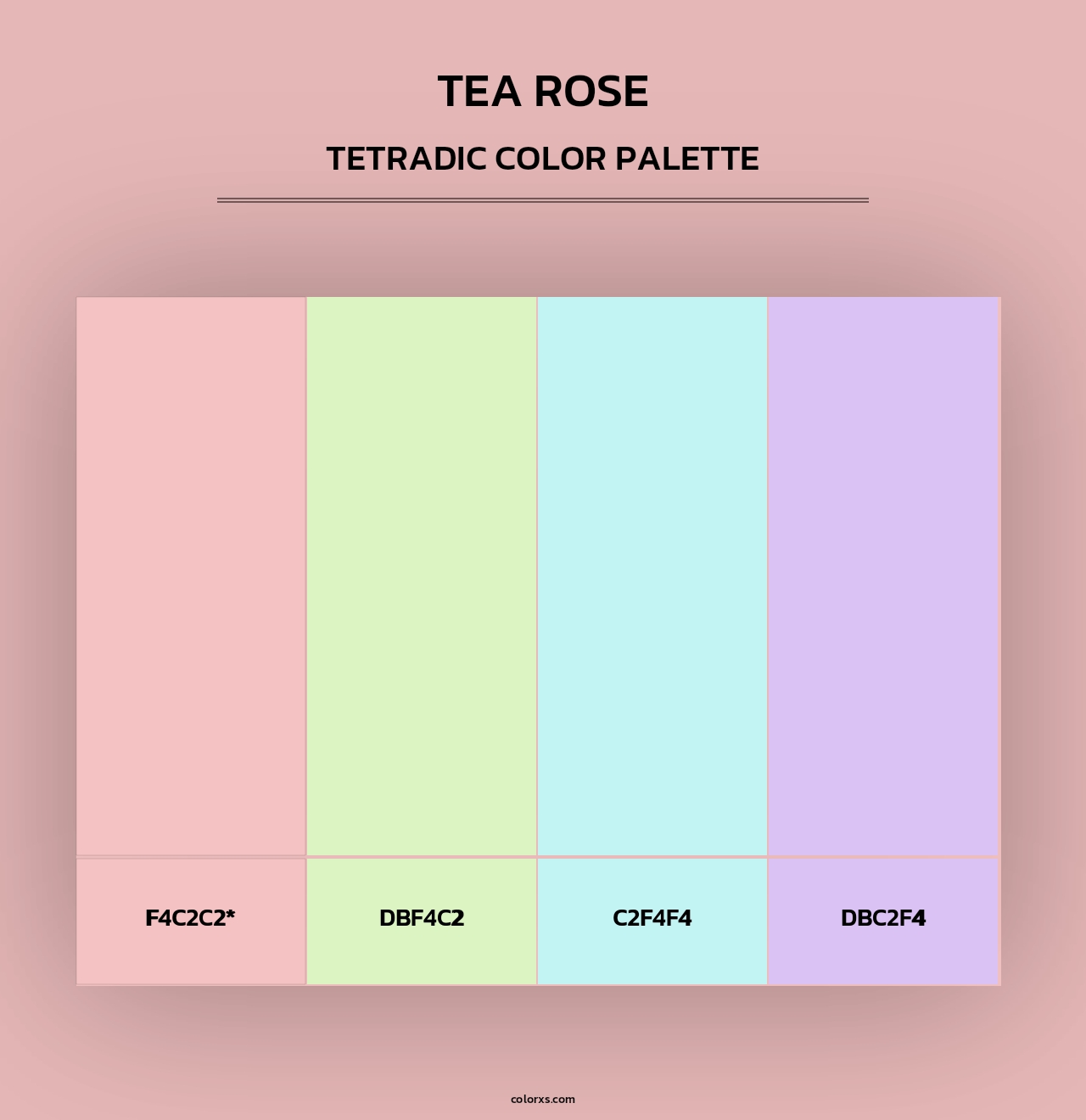 Tea Rose - Tetradic Color Palette