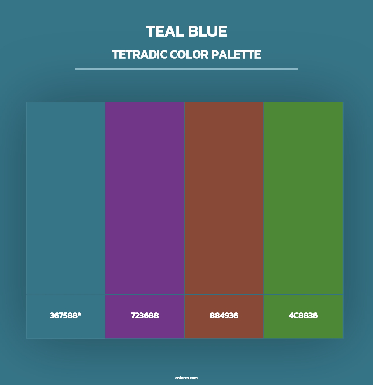 Teal Blue - Tetradic Color Palette