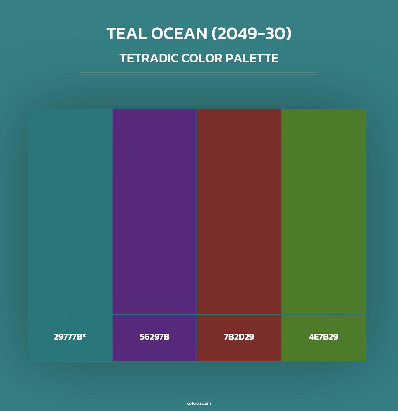 Teal Ocean (2049-30) - Tetradic Color Palette