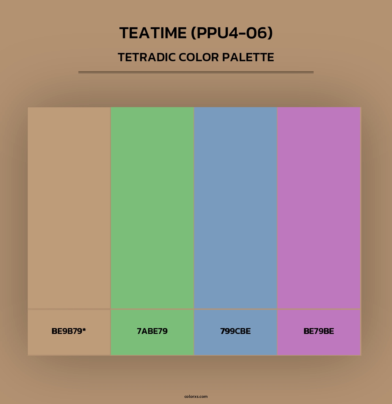 Teatime (PPU4-06) - Tetradic Color Palette