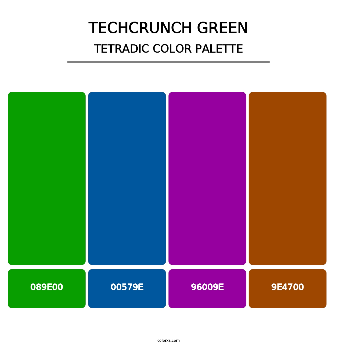 TechCrunch Green - Tetradic Color Palette