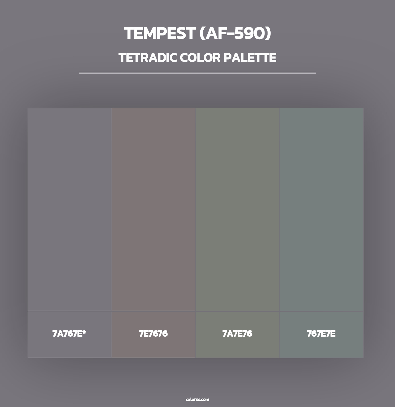 Tempest (AF-590) - Tetradic Color Palette